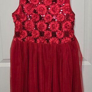 Girls Dressy‎ Red Dress, Disorderly Kids brand , Girls Size Large (10/12)
